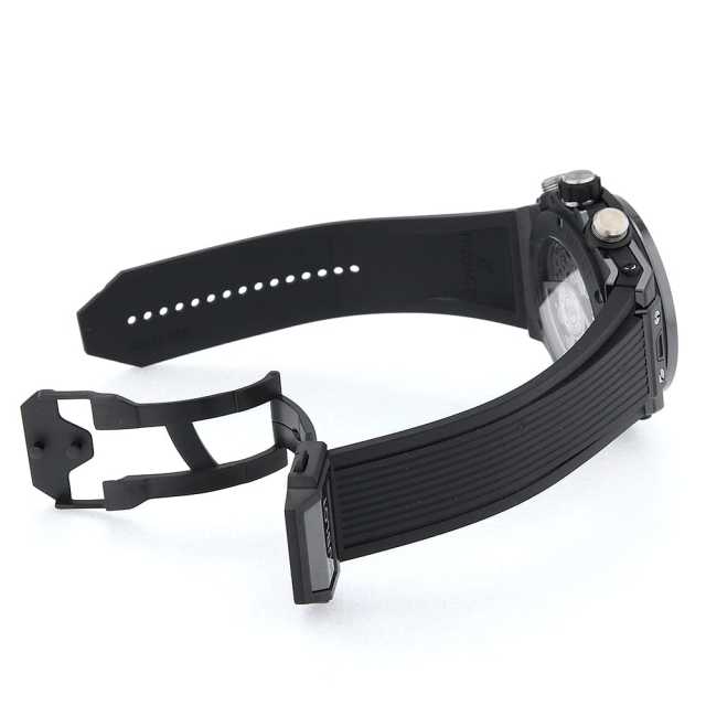 ⭐️正規品HUBLOラバーベルト ストラップ ビックバンウニコ 45mm黒中古 ♪ ⭐️正規品HUBLOラバーベルト ストラップ ビックバンウニコ 45mm