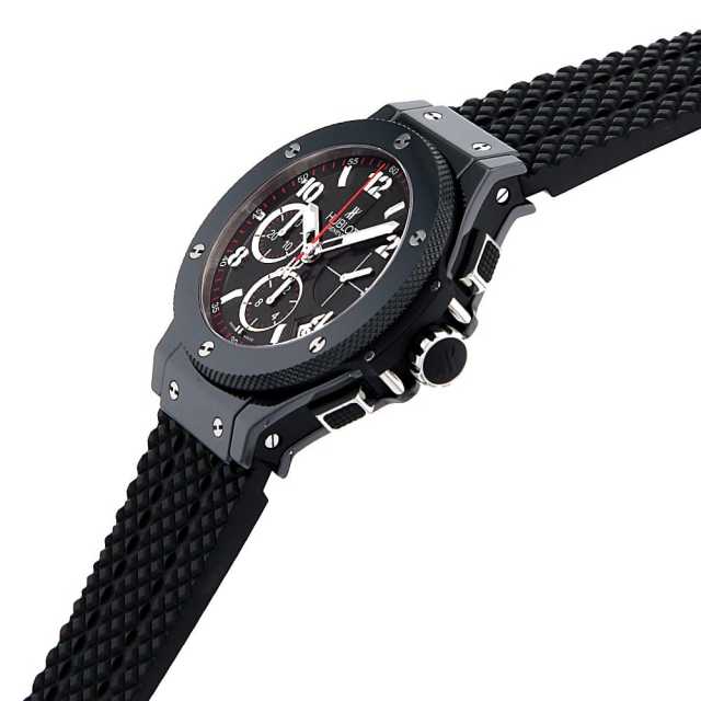 【良品】HUBLOTウブロ 純正クロコラバーストラップ ブラック ビッグバン HUBLOT ウブロ ビッグバン クロコ×ラバーバンド 純正 替え