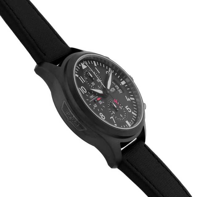 IW378901 ブラック IWC パイロットウォッチ クロノグラフ トップガン