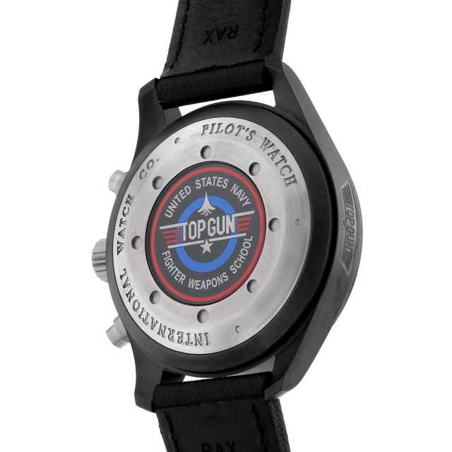 IW378901 ブラック IWC パイロットウォッチ クロノグラフ トップガン