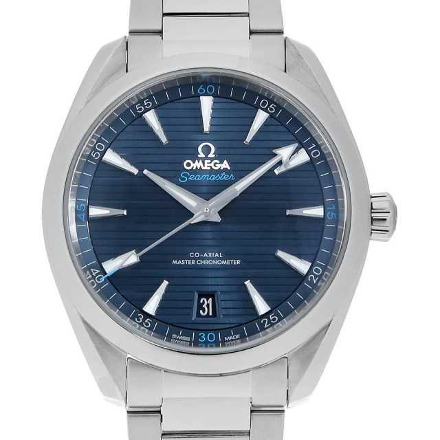 オメガ シーマスターアクアテラGMT ブルー 新品)OMEGA オメガ シーマスター アクアテラ 150M 220.12.41.21