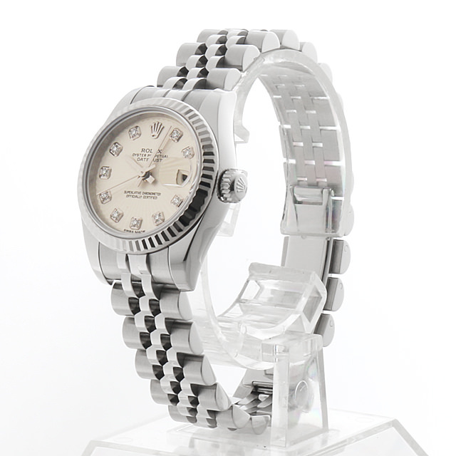 179174G ROLEX（ロレックス） デイトジャスト 10Pダイヤ アイボリー  