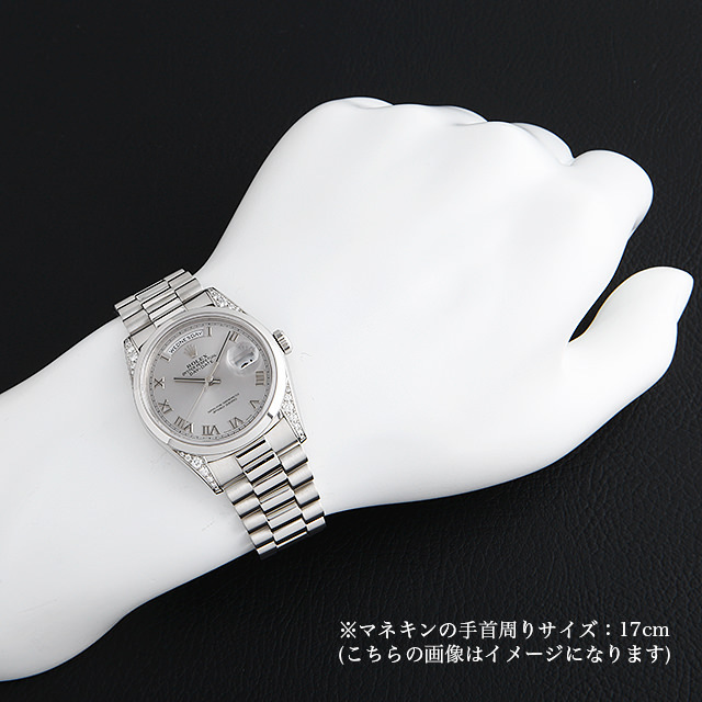 18296 ROLEX（ロレックス） デイデイト ラグダイヤ グレー
