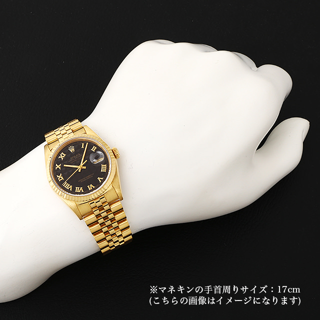 25.5 新品未使用 16238 ROLEX（ロレックス） デイトジャスト ブラックピラミッド