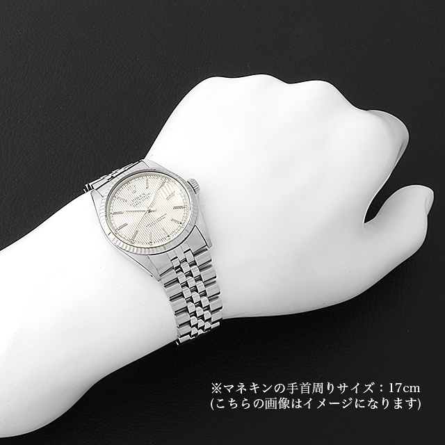 16014 ROLEX（ロレックス） デイトジャスト シルバータペストリー/バー  