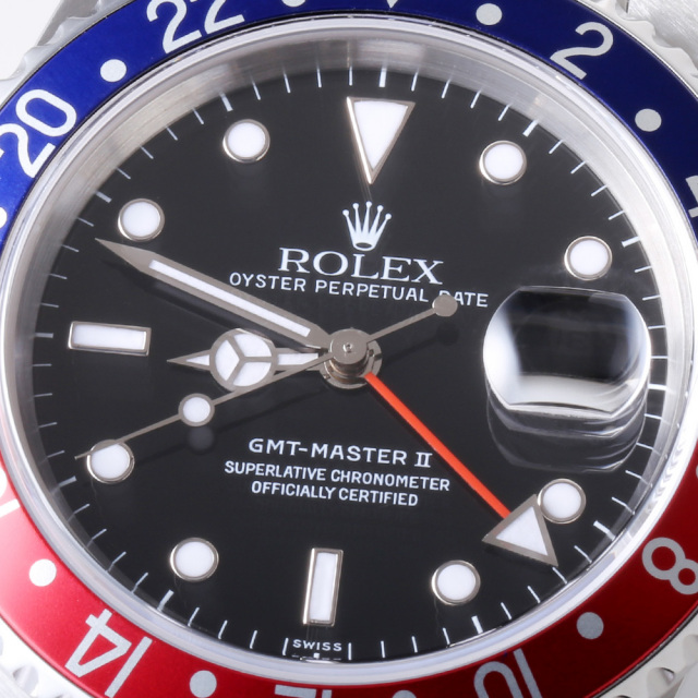 16710 ブラック ROLEX（ロレックス）GMTマスターII 赤青ベゼル 中古  