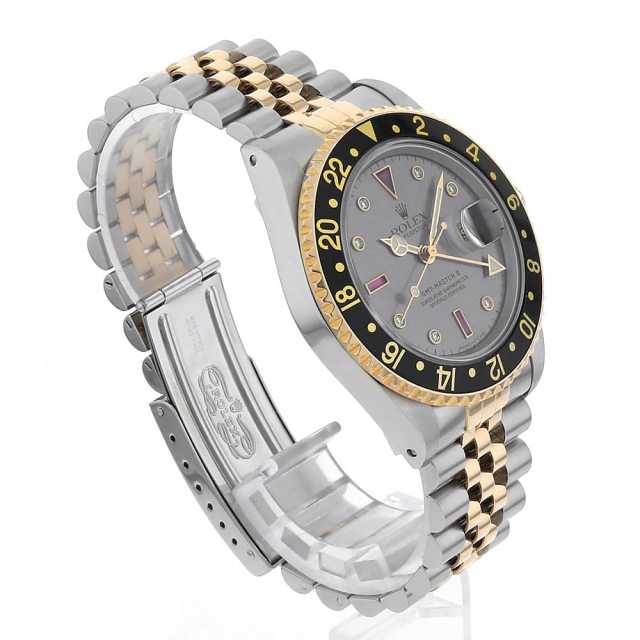 16713RG グレー ROLEX（ロレックス）GMTマスターII 8Pダイヤ 3P