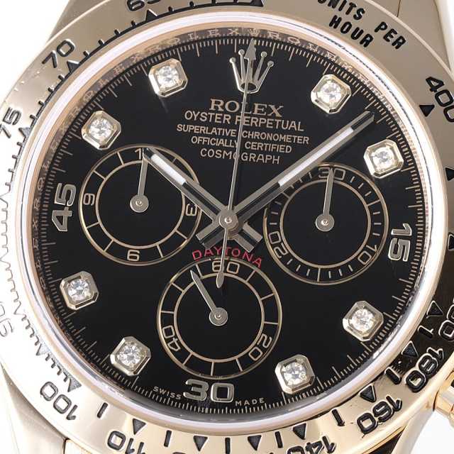 116508G ブラック ROLEX（ロレックス）コスモグラフ デイトナ 8Pダイヤ