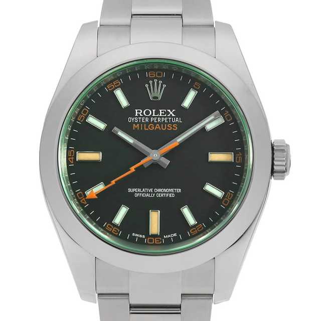 116400GV ブラック ROLEX（ロレックス）ミルガウス グリーンガラス
