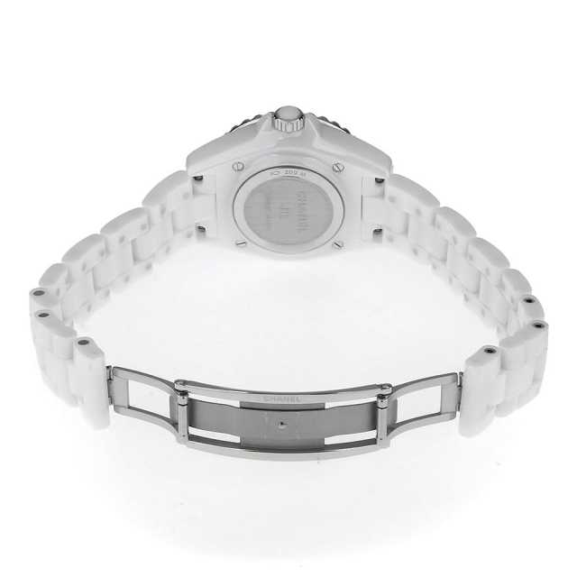 H5704 ホワイトシェル CHANEL（シャネル）J12 白セラミック 12Pダイヤ  