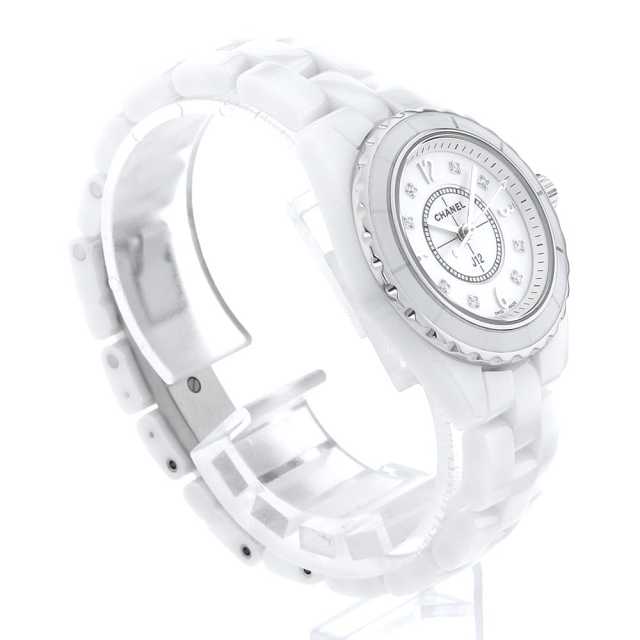 H2570 ホワイトシェル CHANEL（シャネル）J12 白セラミック 8Pダイヤ