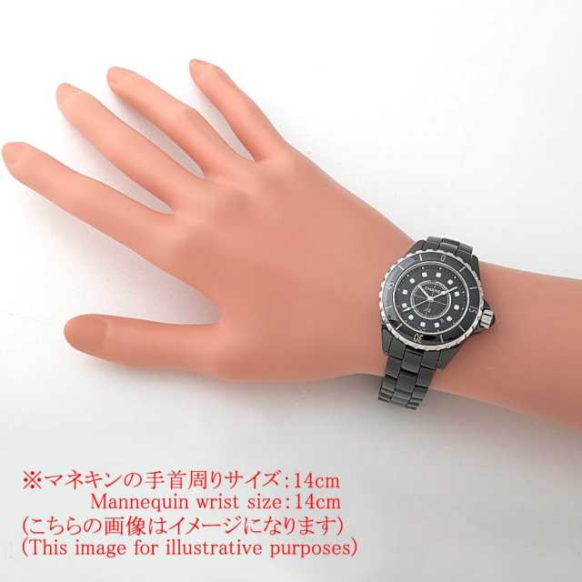 H1625 ブラック CHANEL（シャネル）J12 黒セラミック 12Pダイヤ 中古