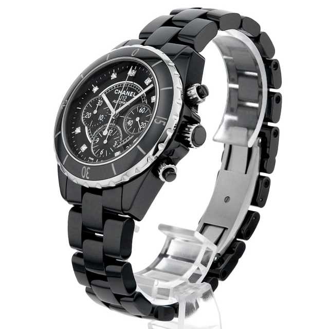 CHANEL 自動巻き クロノグラフ 時計　H2419 H2419 ブラック CHANEL（シャネル）J12 クロノグラフ 9Pダイヤ 中古