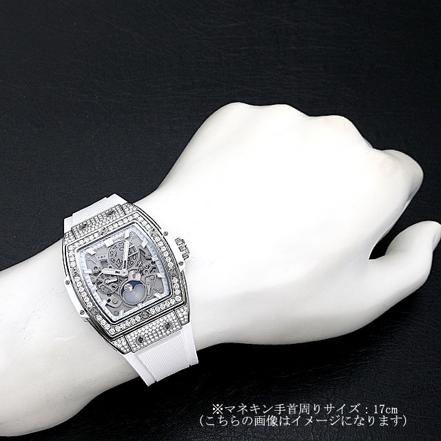 スピリット オブ ビッグバン ムーンフェイズ チタニウム ホワイト ダイヤモンド 647.NE.2070.RW.1204 サブ画像４