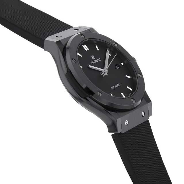 ウブロ HUBLOT クラシックフュージョン 純正ストラップ 黒レザーラバー中古 ウブロ HUBLOT クラシックフュージョン 純正ストラップ 黒レザーラバー