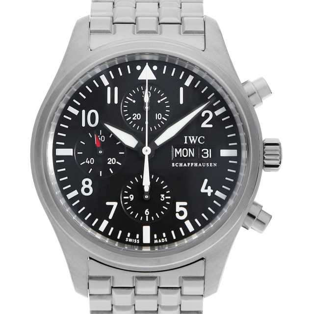 IWC パイロットウォッチ IW371704 メンズ 【中古】 IW371704 ブラック IWC パイロットウォッチクロノグラフ 中古 | 東京
