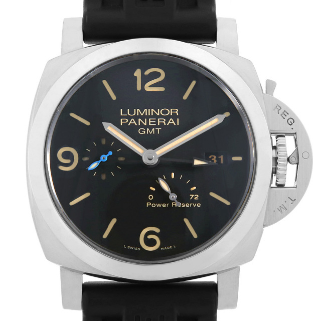 PAM01321 ブラック PANERAI（パネライ）ルミノール 1950 3デイズ GMT 