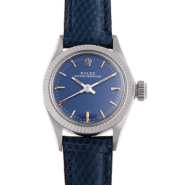 6719 ROLEX（ロレックス） オイスターパーペチュアル ブルー/バー  