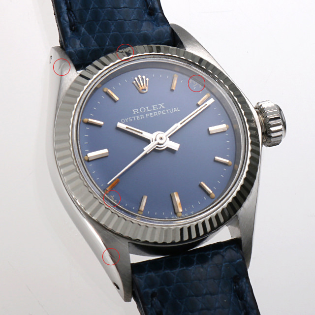6719 ROLEX（ロレックス） オイスターパーペチュアル ブルー/バー