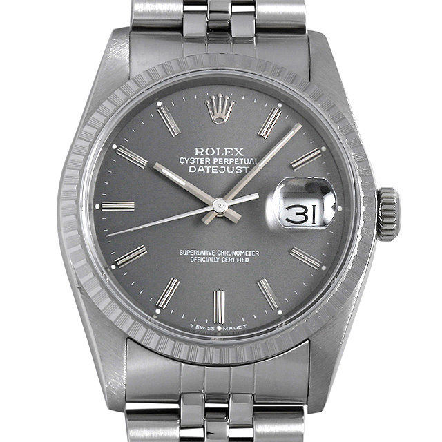 16220 ROLEX（ロレックス） デイトジャスト グレー/バー R番 中古  