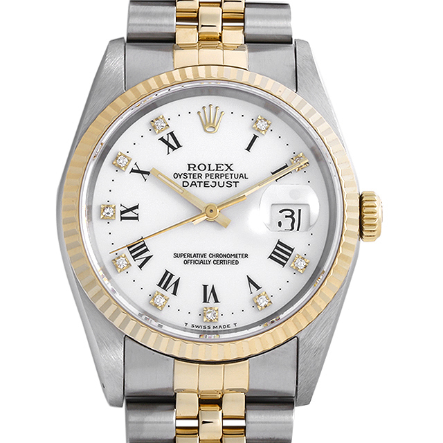 16233G ROLEX（ロレックス） デイトジャスト 10Pダイヤ ホワイト  
