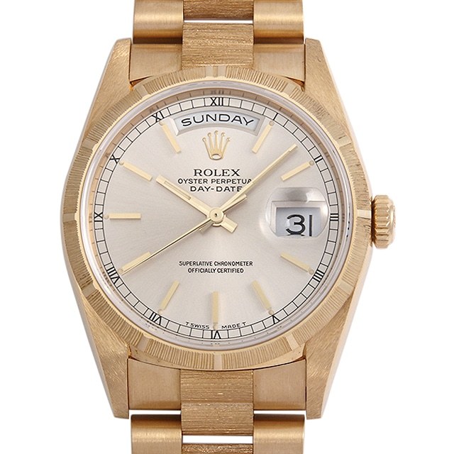 18248 シルバー/バー ROLEX（ロレックス） デイデイト バークベゼル
