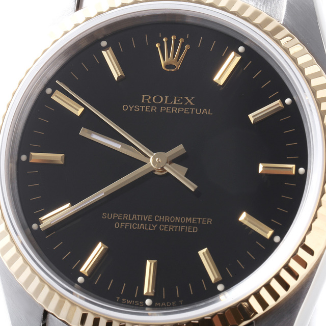 14233 ブラック ROLEX（ロレックス）オイスターパペチュアル 中古  