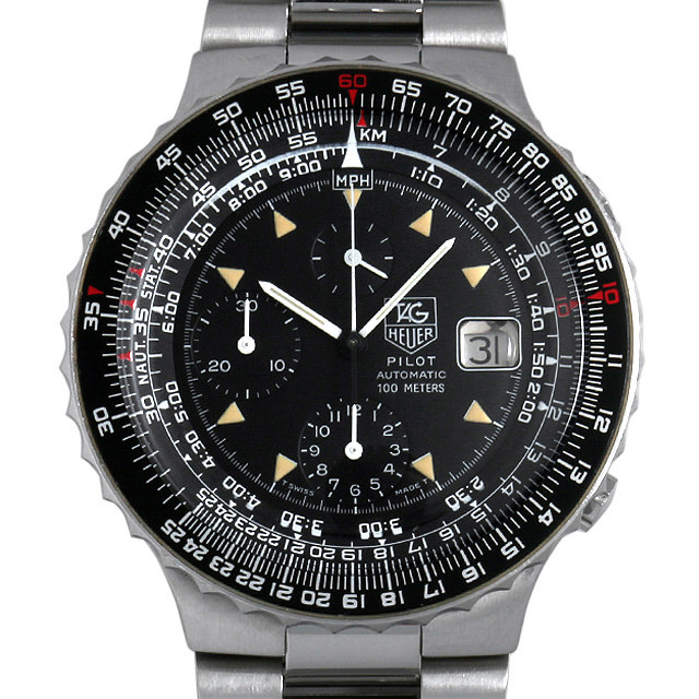 タグホイヤー パイロット オートマチック クロノグラフ 130-206-Z 中古 メンズ