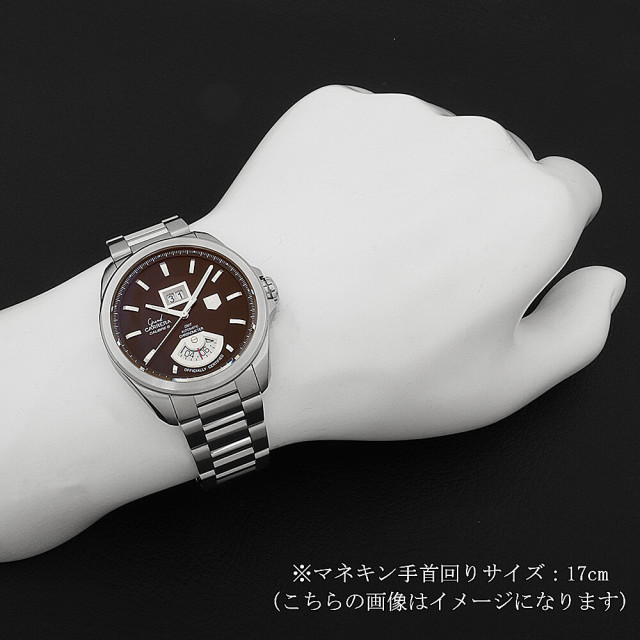 TAGHEUER グランドカレラ GMT メンズ 腕時計 自動巻 うるさく SS レザー 