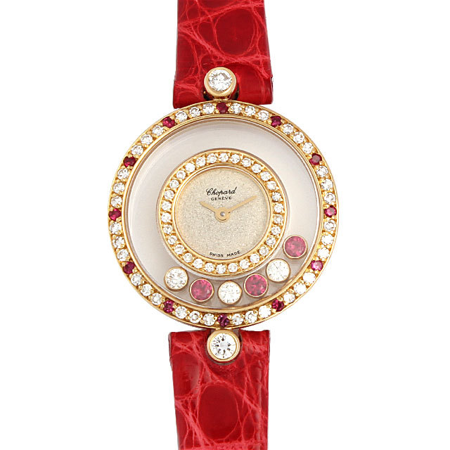 20/3957-21 ショパール(Chopard) ハッピーダイヤモンド ダイヤ/ルビー  
