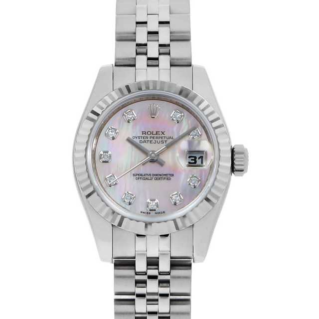 ロレックス　デイトジャストレディース　ピンクシェル　10Pダイヤ文字盤 179174NG ピンクシェル ROLEX（ロレックス）デイトジャスト 10P