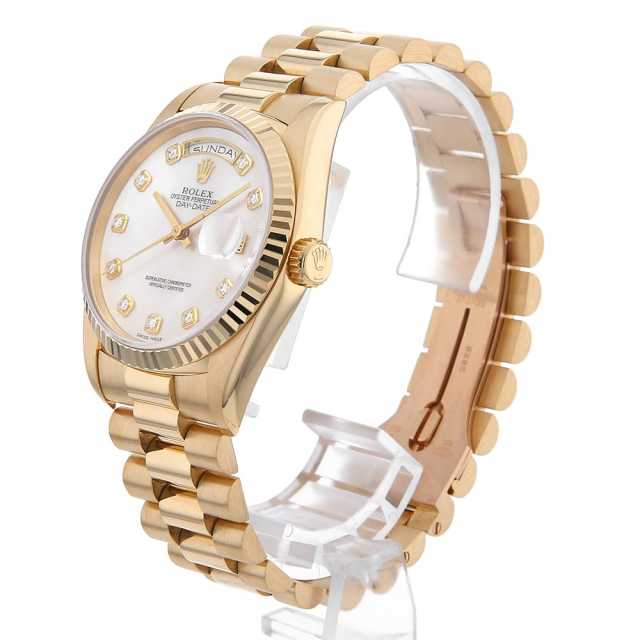 18238NG ホワイトシェル ROLEX（ロレックス）デイデイト 10Pダイヤ