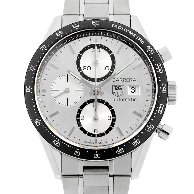 CV2011.BA0786 シルバー TAG Heuer（タグホイヤー）カレラタキメーター  
