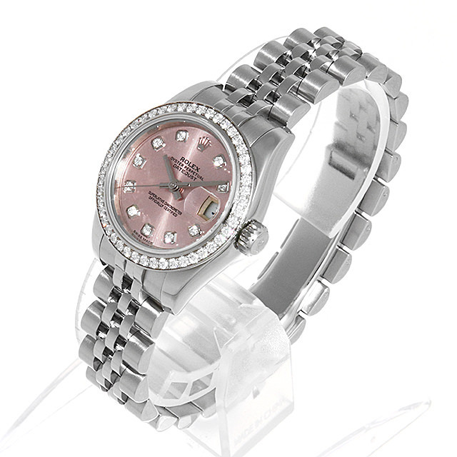 179384G ROLEX（ロレックス） デイトジャスト ベゼルダイヤ ピンク