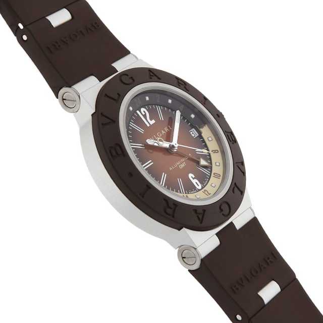 BB40ATGMT(104117) ブラウン BVLGARI（ブルガリ）アルミニウム GMT