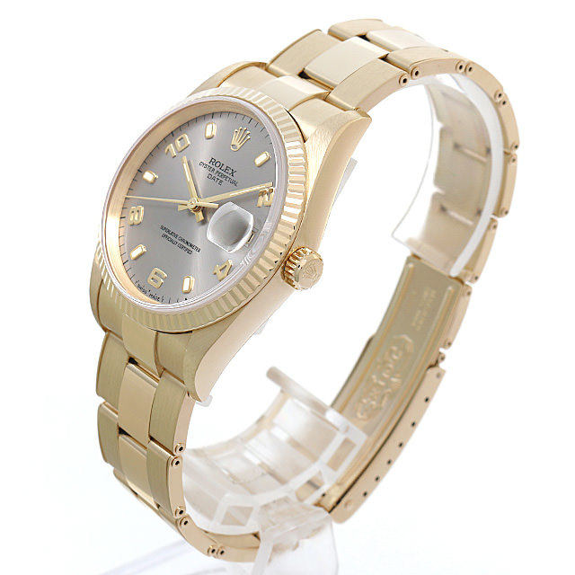 ロレックス 15238 オイスターパーペチュアル デイト レディース 時計 コマ 15238 ROLEX（ロレックス） オイスターパーペチュアル デイト グレー