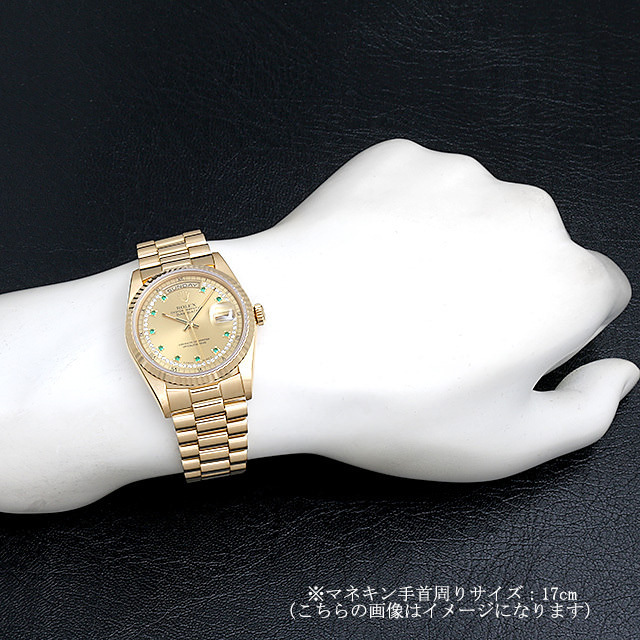 デイデイト サークルダイヤ/10Pエメラルド 18238LE サブ画像４