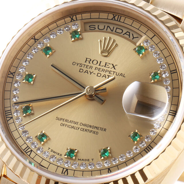 デイデイト サークルダイヤ/10Pエメラルド 18238LE サブ画像５