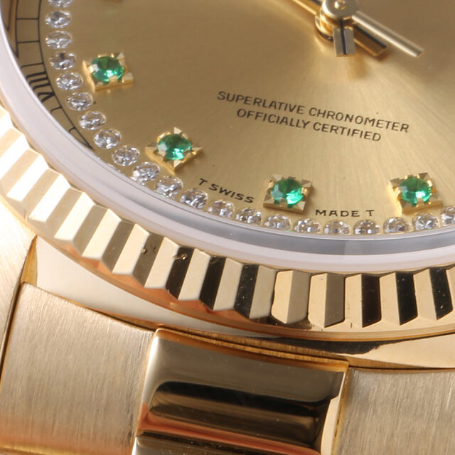 デイデイト サークルダイヤ/10Pエメラルド 18238LE サブ画像７