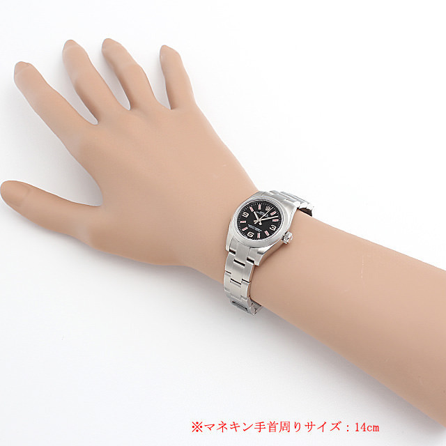 ロレックス オイスターパーペチュアル 176200 ブラック 369ピンクバー ランダム番 中古 レディースΩ 目立つ傷やダメージなどはなく良い状態です オイスターパーペチュアル ロレックス