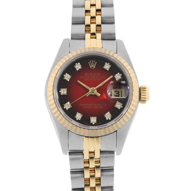 69173G レッド ROLEX（ロレックス）デイトジャスト 10Pダイヤ 中古 