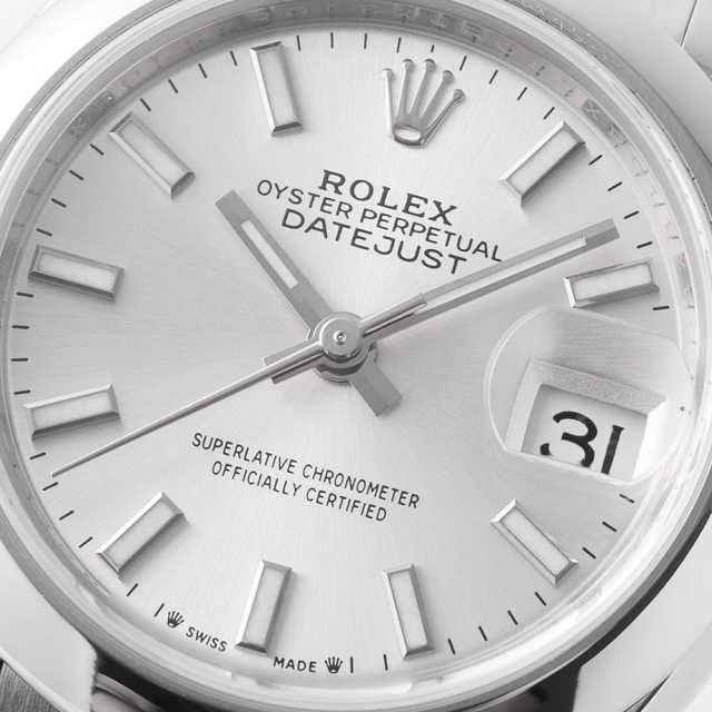 ROLEX ロレックス　デイトジャスト シルバー　オーバーホール済 ロレックス デイトジャスト28 シルバー文字盤 バーインデックス