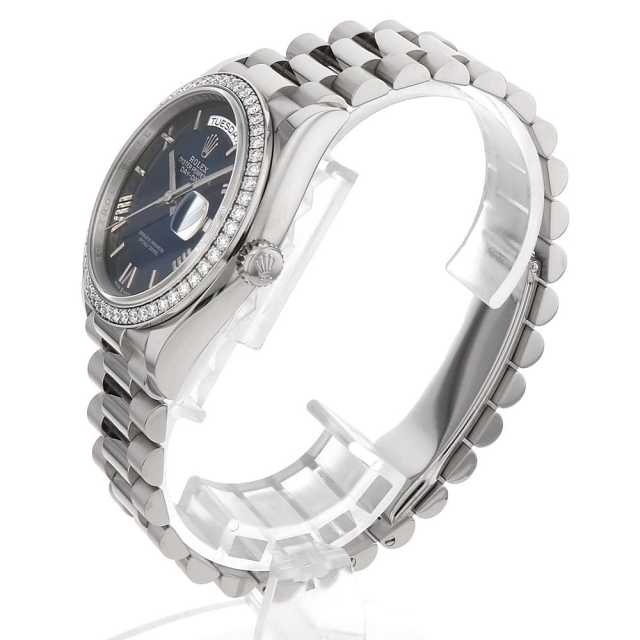 128349RBR ブルー ROLEX（ロレックス）デイデイト36 ベゼルダイヤ 中古
