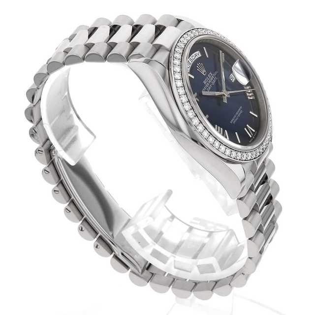 128349RBR ブルー ROLEX（ロレックス）デイデイト36 ベゼルダイヤ 中古
