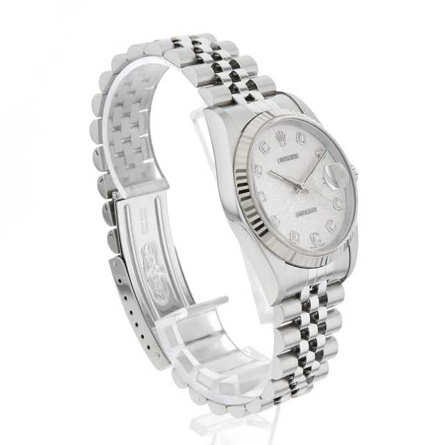 16234G シルバー ROLEX（ロレックス）デイトジャスト 10Pダイヤ 中古