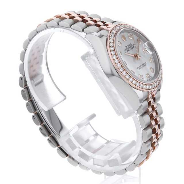 中古 ロレックス ROLEX 279381RBR ランダムシリアル ホワイト レディース 腕時計 ROLEX - 中古 ロレックス ROLEX 279381RBR ランダムシリアル ホワイト