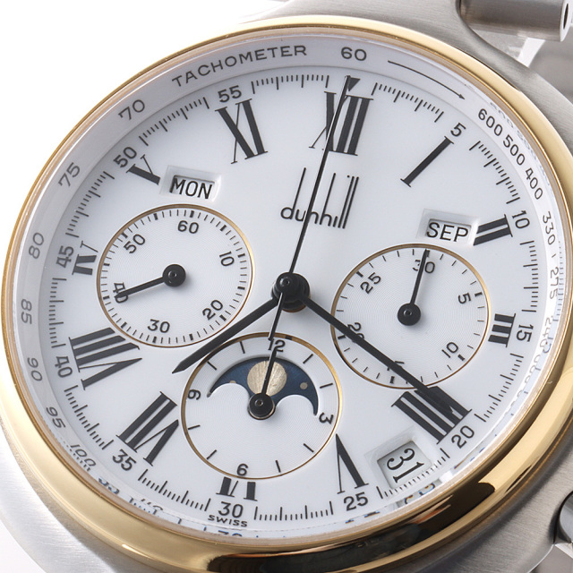 ダンヒル 腕時計 エリート 24 10740 コンビカラー ローマン 不動 41  