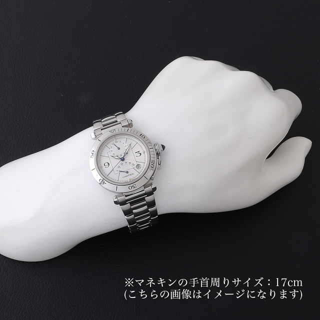 W31037H3 シルバー Cartier（カルティエ）パシャ パワーリザーブGMT  