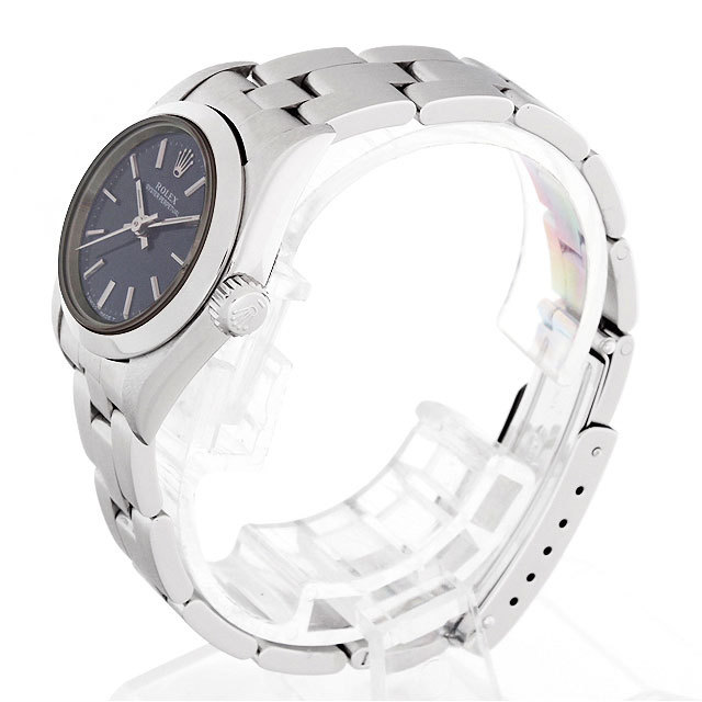 【 正規品 】ROLEX 美品！ オイスターパーペチュアル 67180 ネイビー 67180 ロレックス(ROLEX) オイスターパーペチュアル 中古品