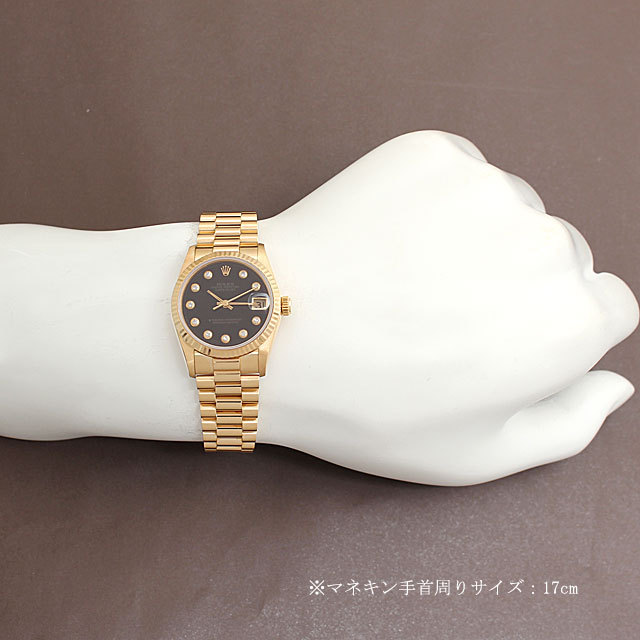 68278 ONYX G ロレックス(ROLEX) デイトジャスト オニキス/10Pダイヤ  